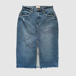 Universal Thread Medium Wash High Rise Denim Midi Skirt – Women’s Size 8